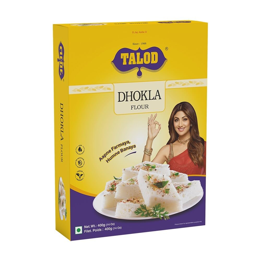Organic Instant Dhokla Mix - 3 Pack (400g Each) | 100% Vegan, Gluten-Free, No Preservatives, Artificial Flavors or Colors | Perfect for Quick Breakfast, Healthy Snacks & Indian Festive Cooking