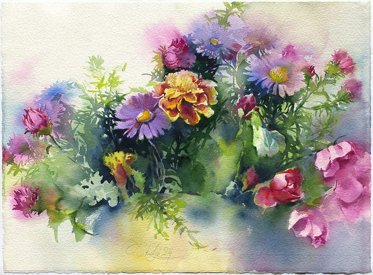 Beautiful Floral Bouquet Print - Perfect Mother's Day or Birthday Gift, Housewarming Home Decor for Living Room & Kitchen - Ideal for Wall Art, Gifts & Room Decoration