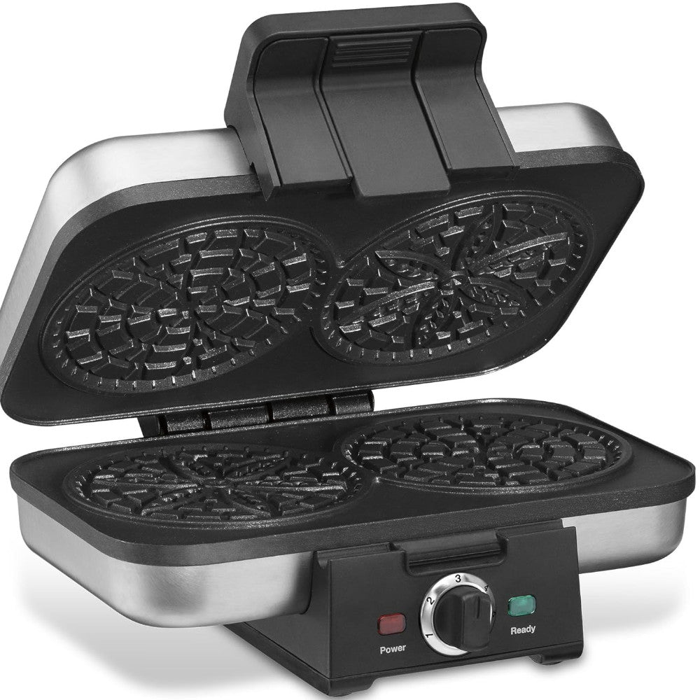 Cuisinart WM-PZ10 Pizzelle Maker - Traditional Italian Cookie Press for Homemade Waffle Cookies - Perfect for Holidays, Parties & Gift Giving