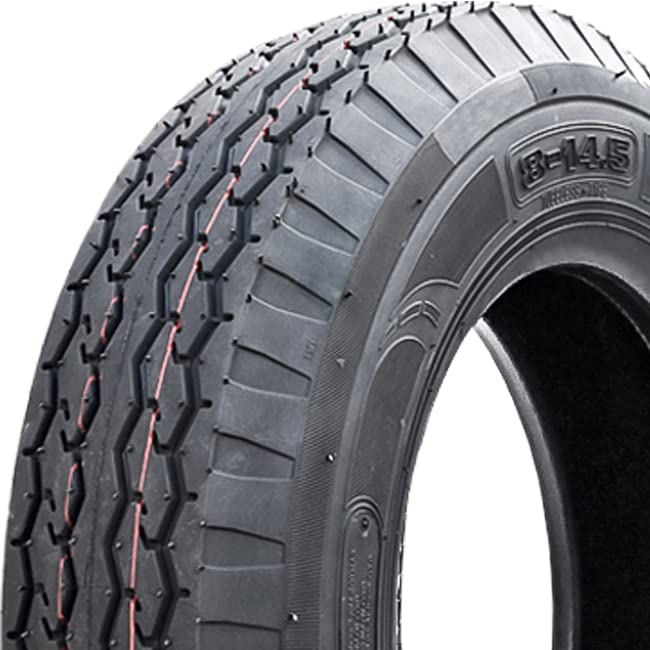 Premium Nama NM519 Trailer Tires - Set of 4, ST8-14.5 8X14.5 Load Range G LRG 14-Ply BSW Black Side Wall - Heavy Duty for RVs, Boat Trailers & Utility Trailers