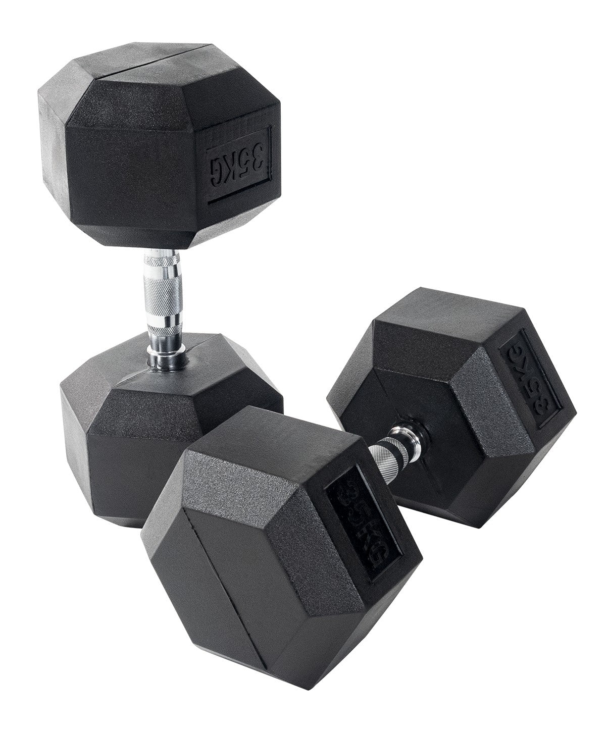 Premium Rubber Hex Dumbbells - Non-Slip Grip for Home Gym & Strength Training - Ideal for Weightlifting, CrossFit & Fitness Workouts