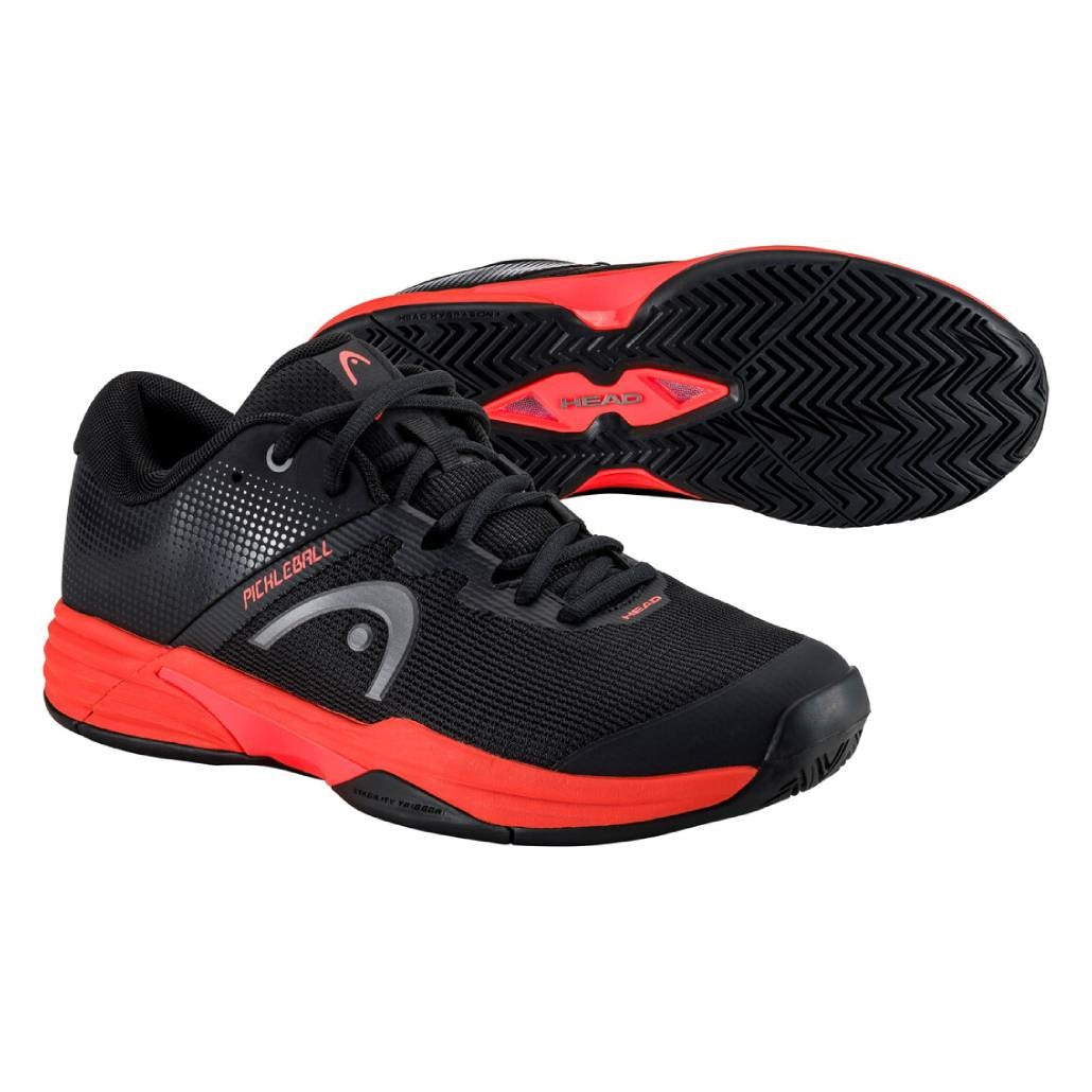 Head Revolt Evo 2.0 Women's Pickleball Shoes - Lightweight Tennis Shoes for Women with Cushioned Support | Black/Fiery Coral | Perfect for Court Sports, Gym Workouts & Casual Wear