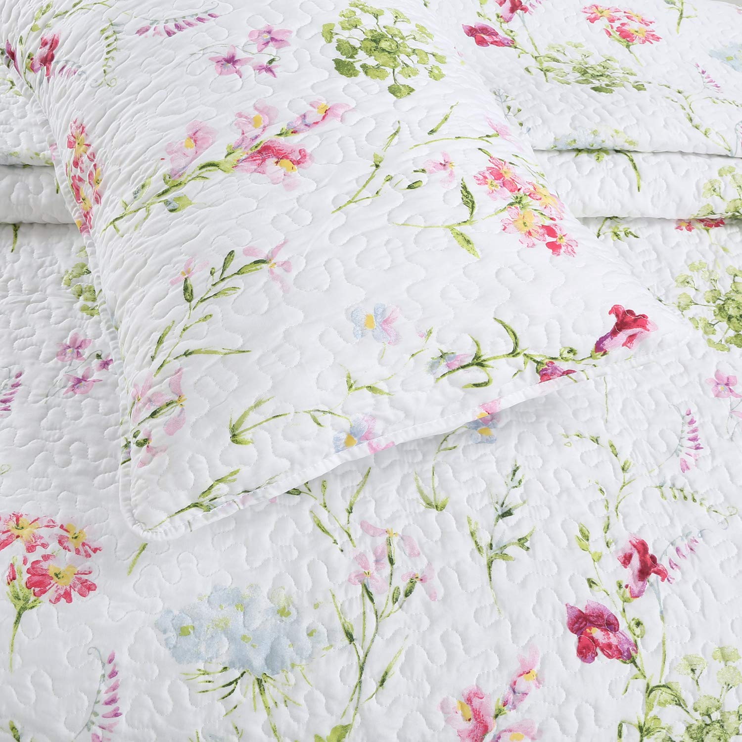 Chintz Quilt Set 3-Piece King Cotton Bedding for Cozy Bedroom