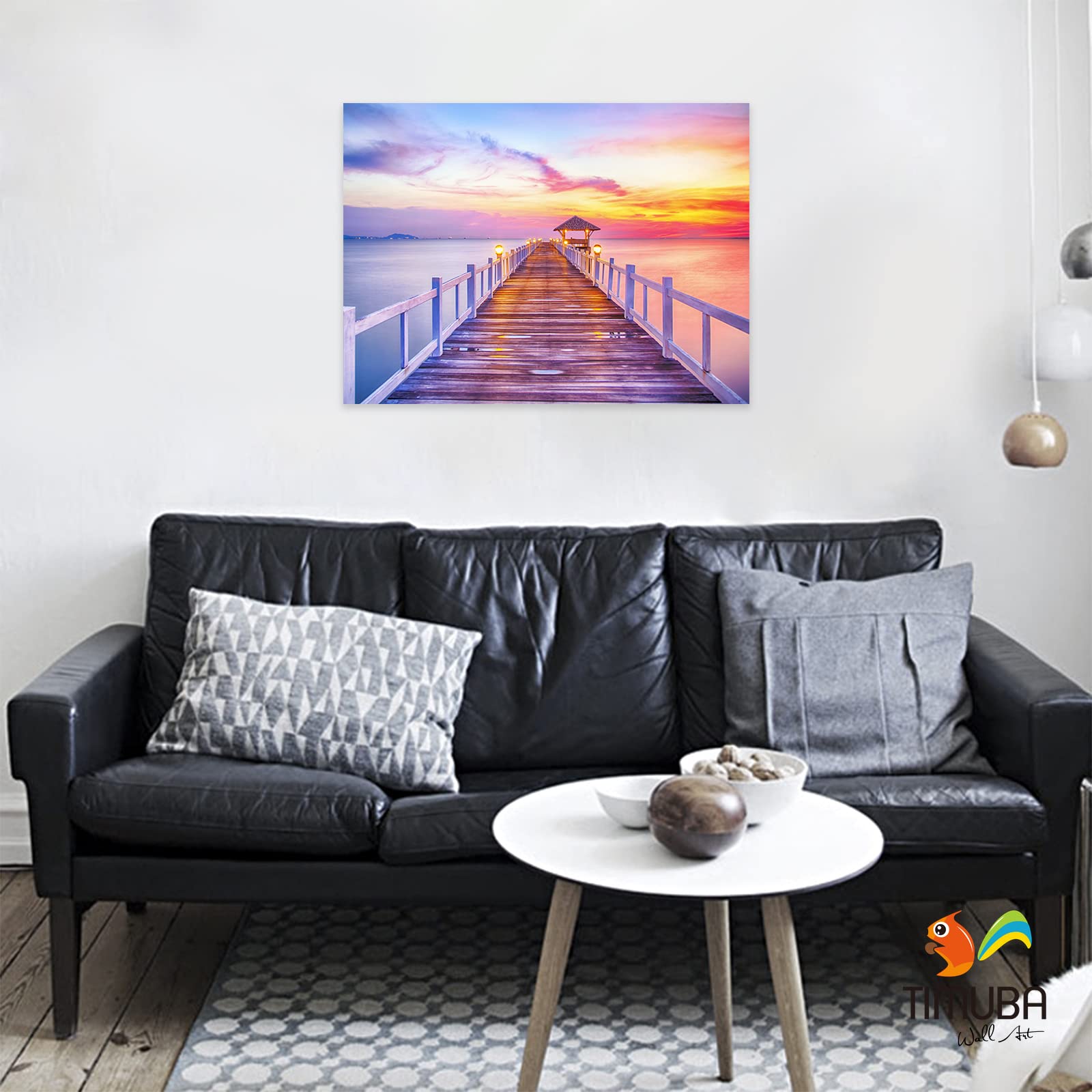 32x48 Inches Canvas Wall Art - Beach Sunset Hawaii Coastal Decor for Bathroom & Living Room | Perfect for Home, Office & Vacation Rental Wall Decoration