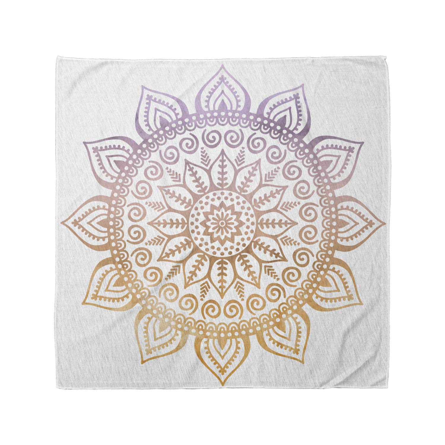 Ambesonne Ombre Mandala Bandana - Unisex Head Scarf & Neck Tie for Men & Women - Perfect for Yoga, Music Festivals, and Outdoor Activities