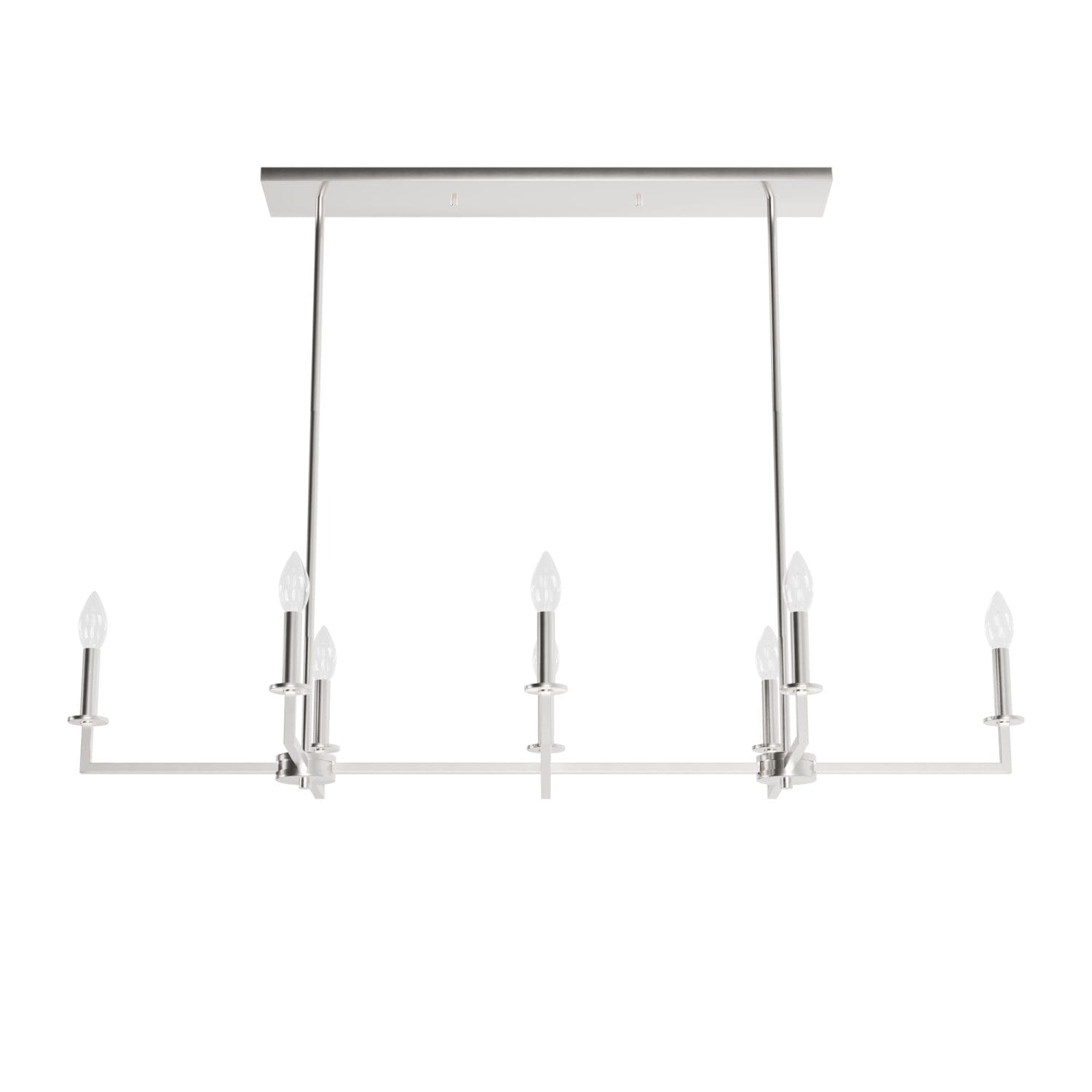 Bearden 8-Light Modern Linear Chandelier - Sleek Dining Room Lighting Fixture for Kitchen Island, Living Room & Bedroom Decor