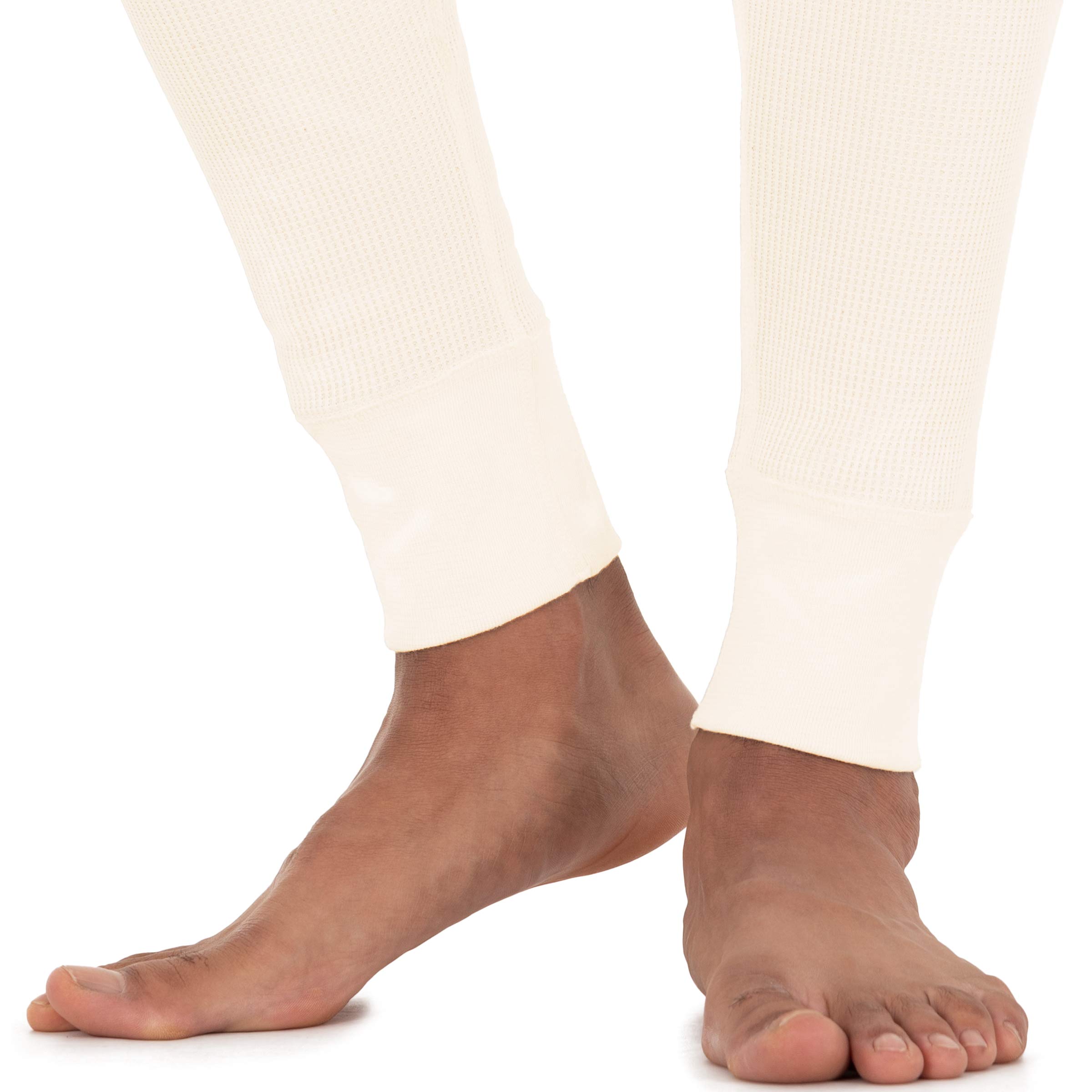 Fruit of the Loom Men's Recycled Premium Waffle Thermal Underwear Long Johns Bottom - Eco-Friendly Warm Base Layer for Winter Camping & Outdoor Activities