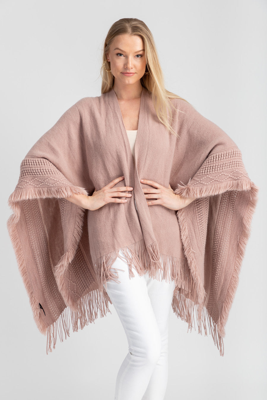 Bohemian Fringed Trim Kimono Robe - Lightweight Lace Cover Up for Women - Perfect for Beach, Pool, or Lounge Wear