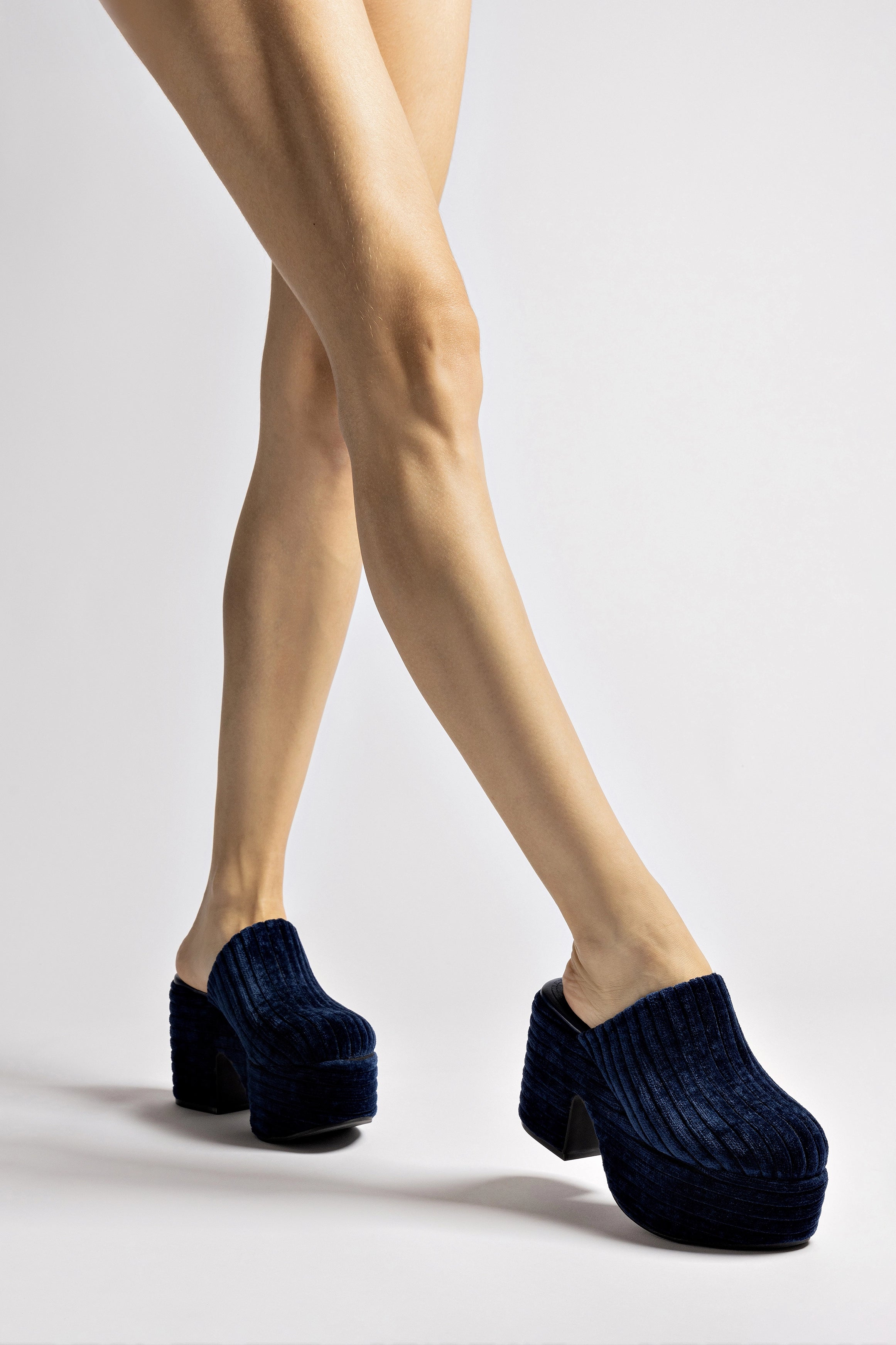 Miso Platform Clog Shoes - Comfortable Slip-On Clogs for Women in Midnight Velvet | Perfect for Home, Garden & Casual Wear