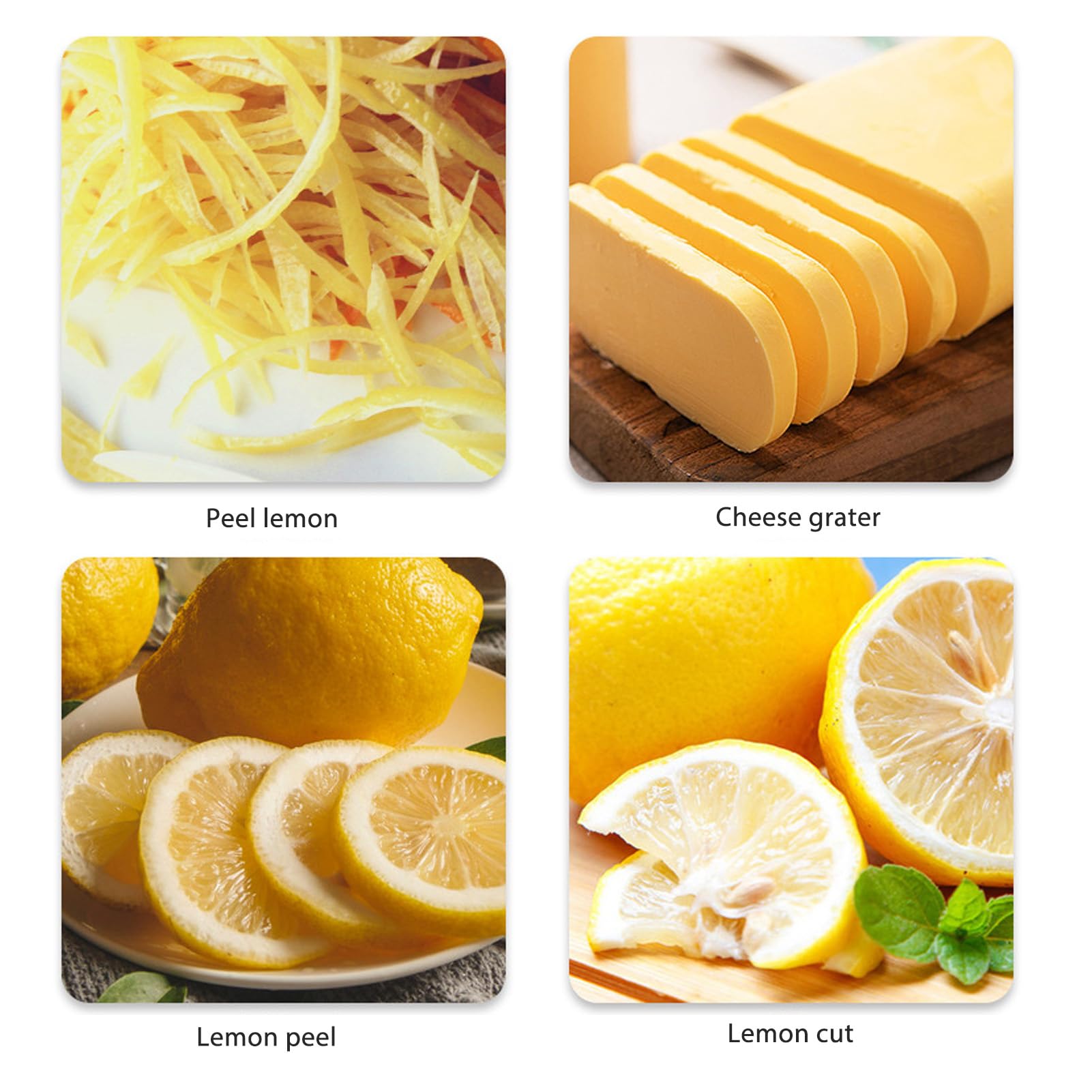 Premium Stainless Steel Lemon Peeler & Citrus Zester - Kitchen Gadget for Peeling Lemons, Oranges, Potatoes & Carrots - Gold Cocktail Tool for Bartending & Cooking