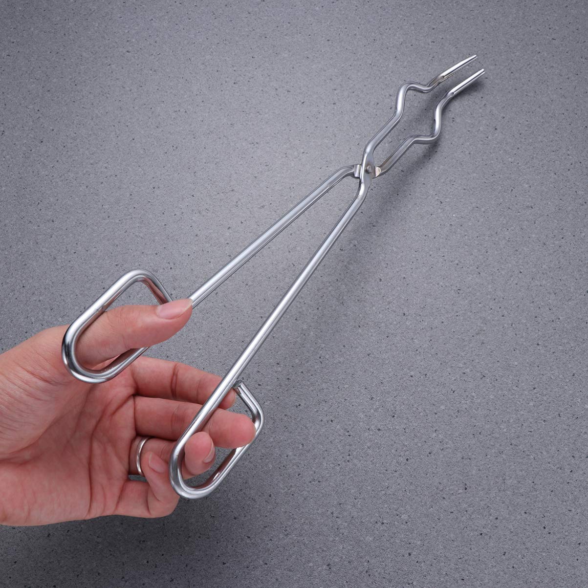 Laboratory Flask Tongs & Beaker Clamp Set - High Quality Flask Holder, Crucible Clamp for Chemistry Experiments, Science Class & Lab Research