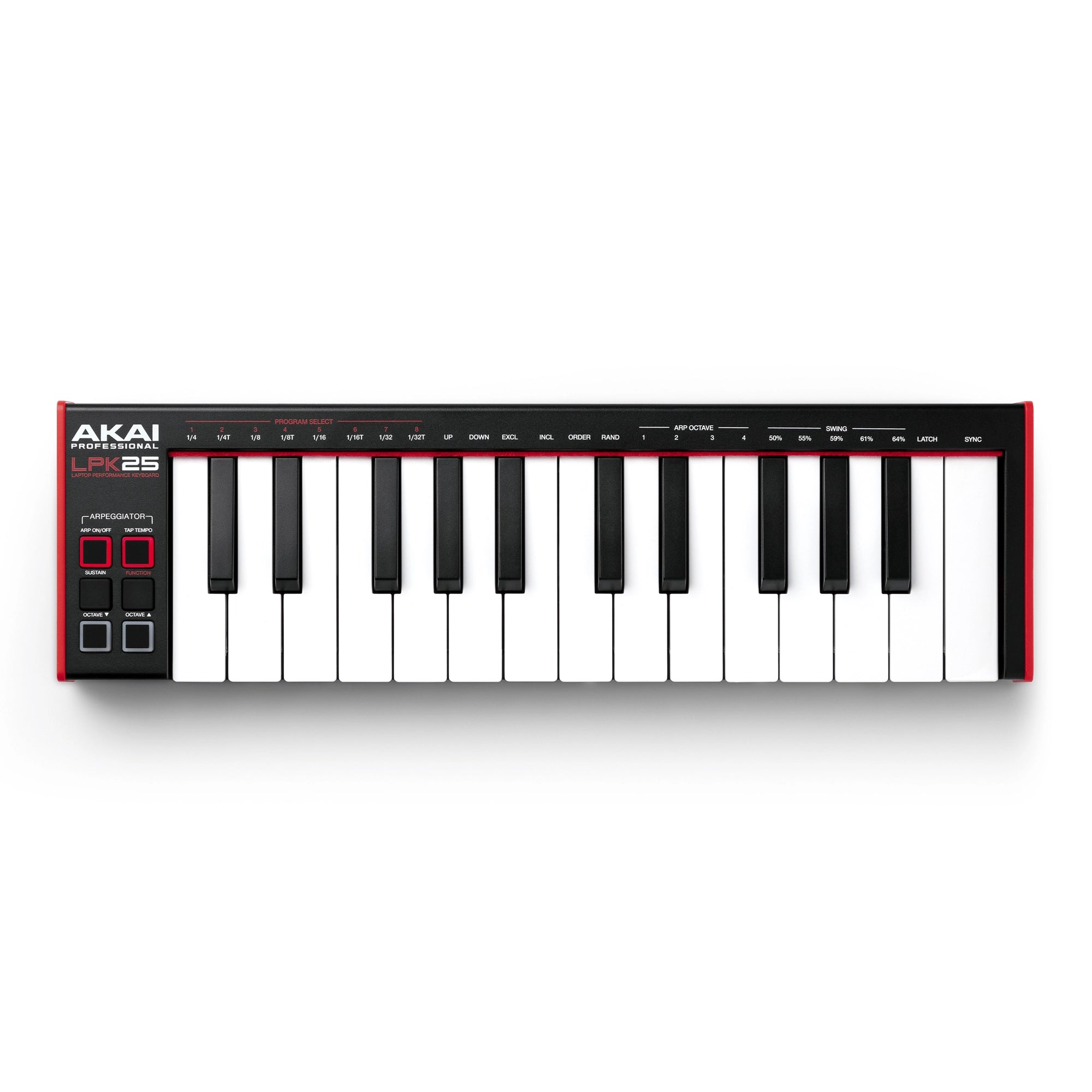 Akai Professional LPK25 MK2 25-Key USB MIDI Keyboard Controller - Compact Portable Music Production for Home Studio & Live Performances