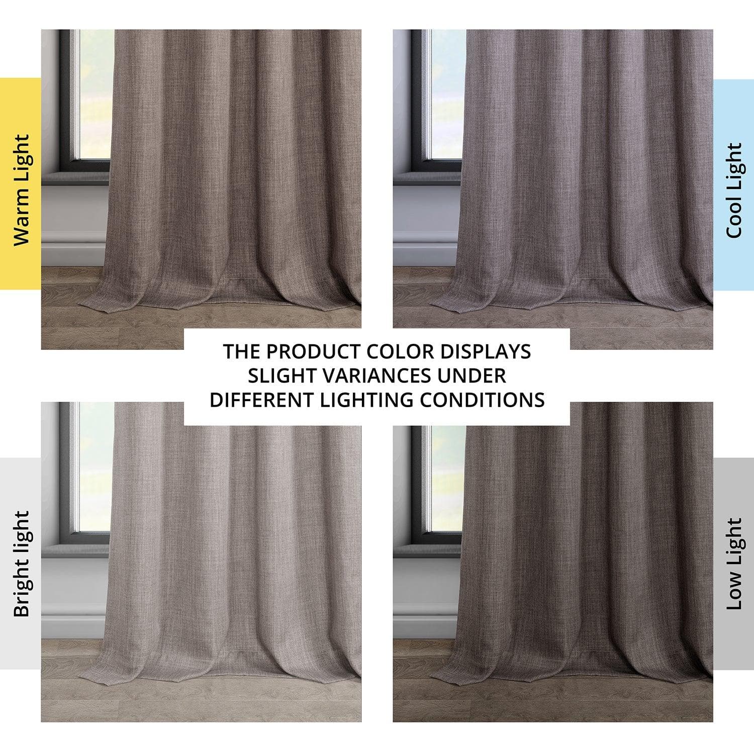 Luxury Mink Grommet Textured Faux Linen Blackout Curtains for Bedroom & Living Room - Noise Reducing Thermal Insulated Window Drapes for Home Decor