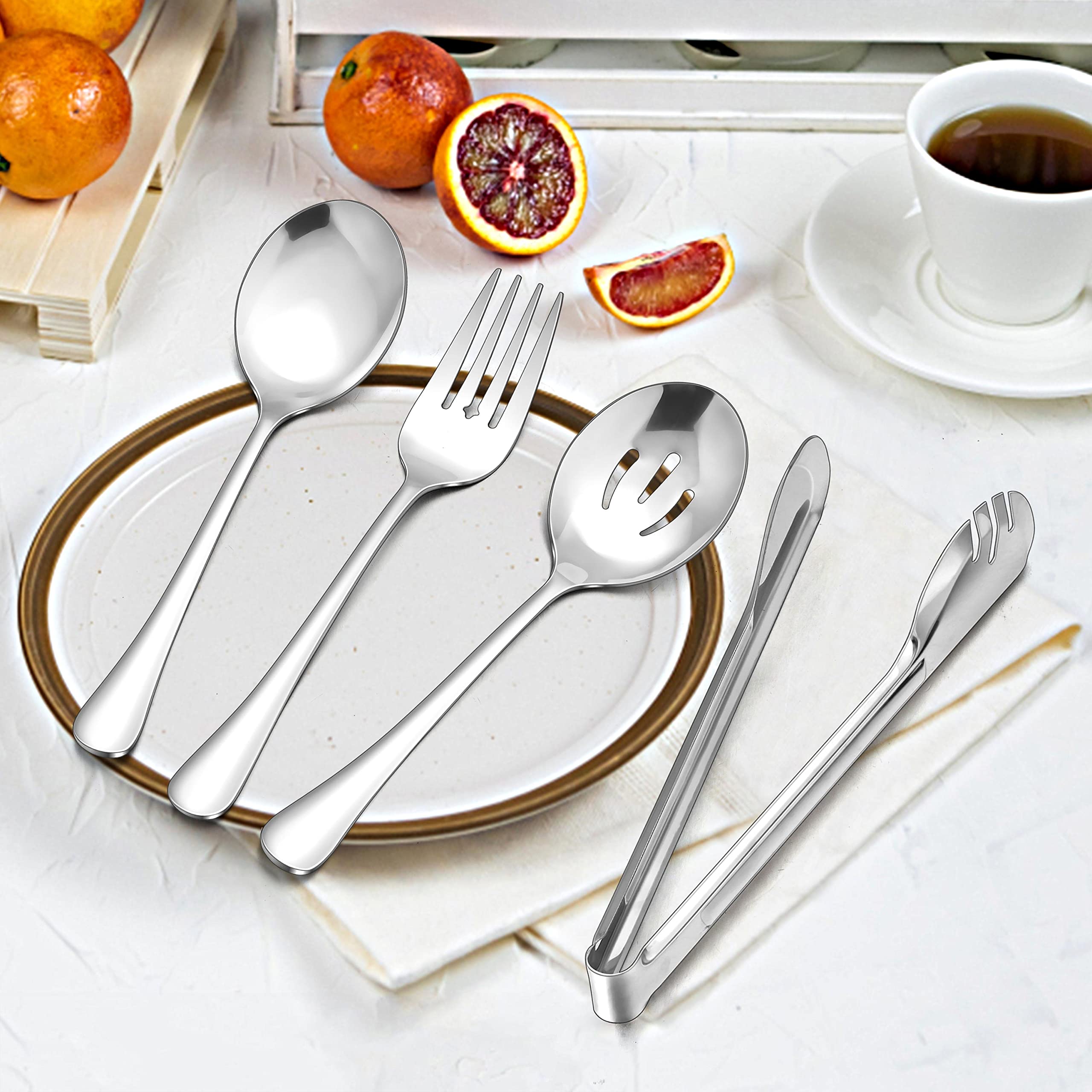 Herogo 12-Piece Stainless Steel Serving Utensil Set - 8.7