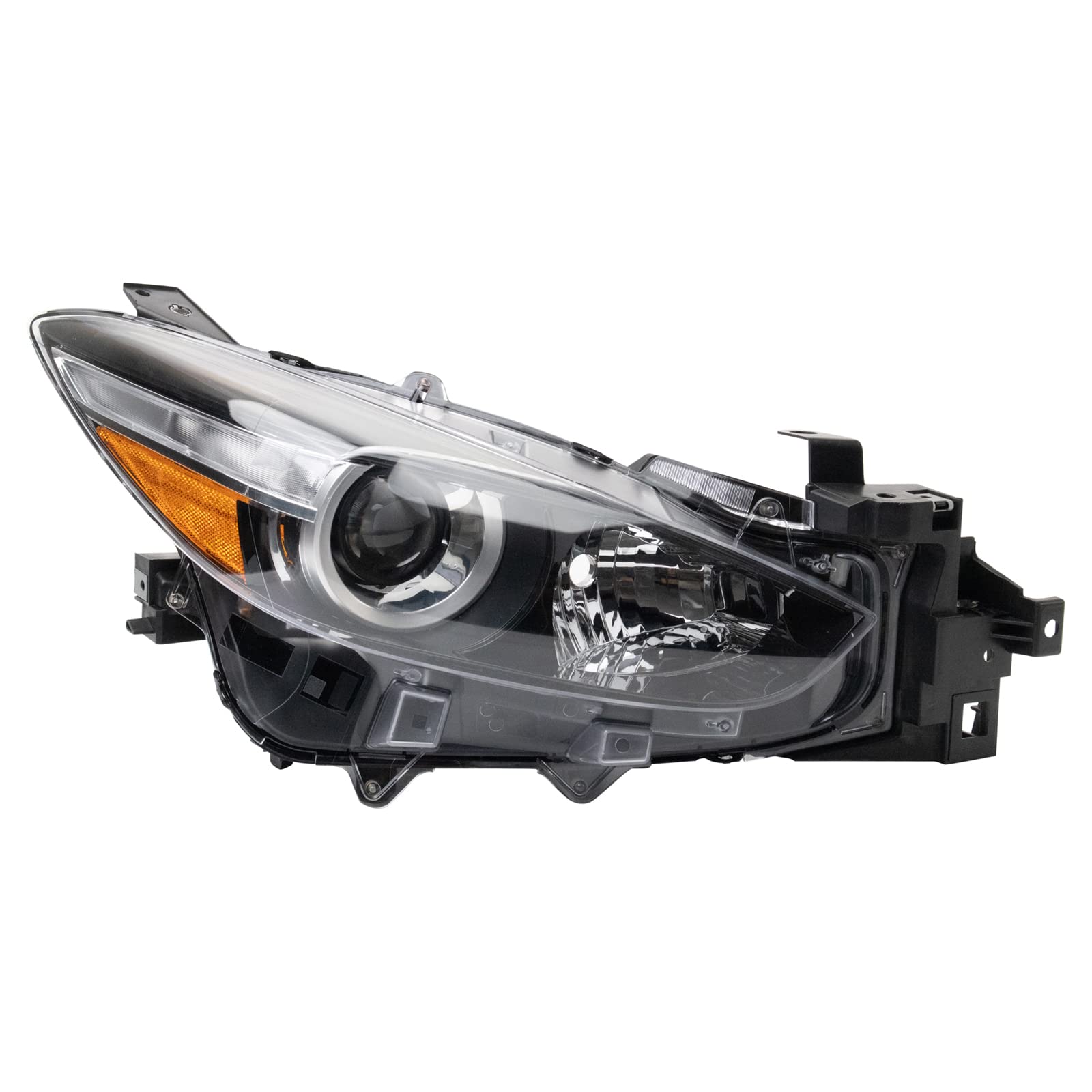 2017-2018 Mazda 3 Headlight Assembly Set - Halogen Compatible Driver & Passenger Side (MA2502149 MA2503149 MA2518175 MA2518177 MA2519175 MA2519177) - Perfect for Night Driving & Auto Replacement
