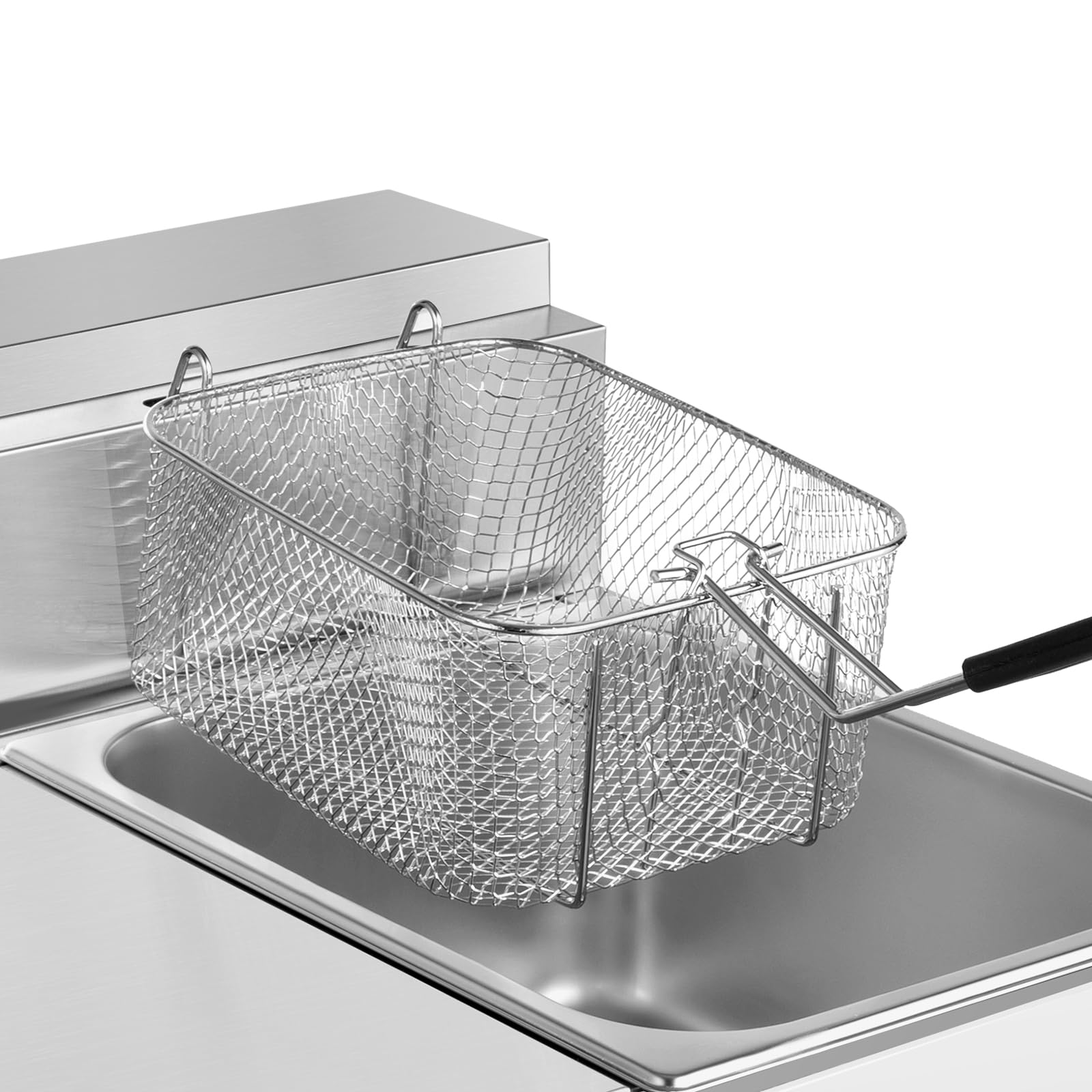 Eapmic Commercial Dual Tank LPG Gas Deep Fryer - 2x6.3Qt Stainless Steel Countertop Deep Fat Fryer with 2 Baskets for Restaurants, Supermarkets, Snack Bars - Perfect for Frying Chicken, Fish, French Fries and Donuts