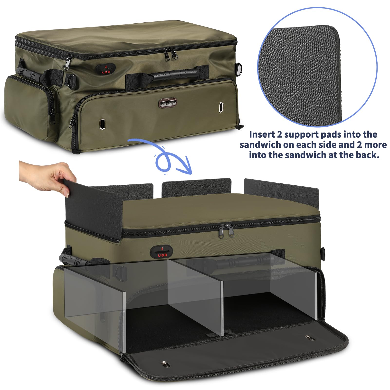 Mogplof Extra Large 2 Layer Golf Trunk Organizer - Water-Resistant Car Storage for Golf Shoes, Balls, Tees & Accessories (20