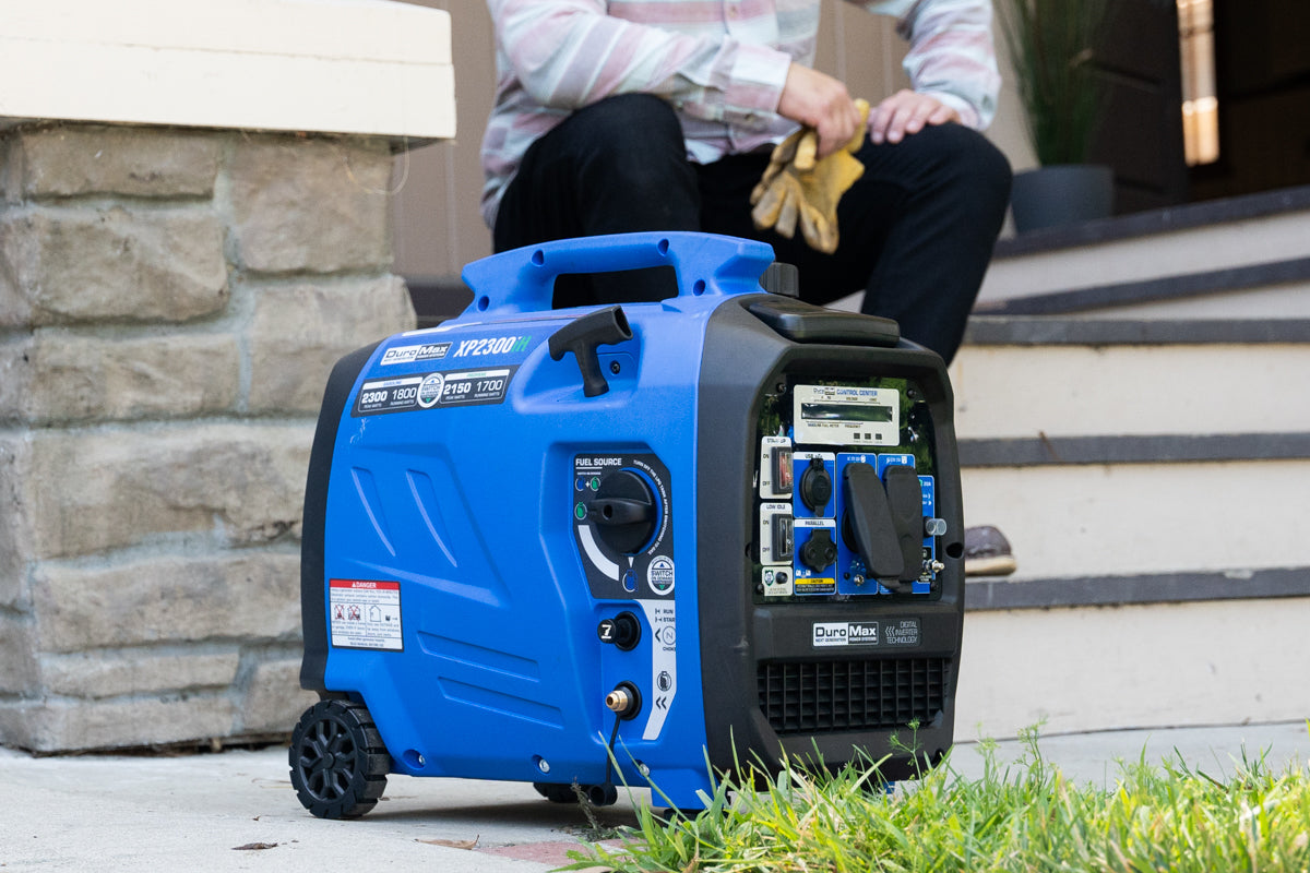 2300W Dual Fuel Portable Inverter Generator with CO Alert - Gas & Propane Powered for Camping, RV, Home Backup & Outdoor Power Supply
