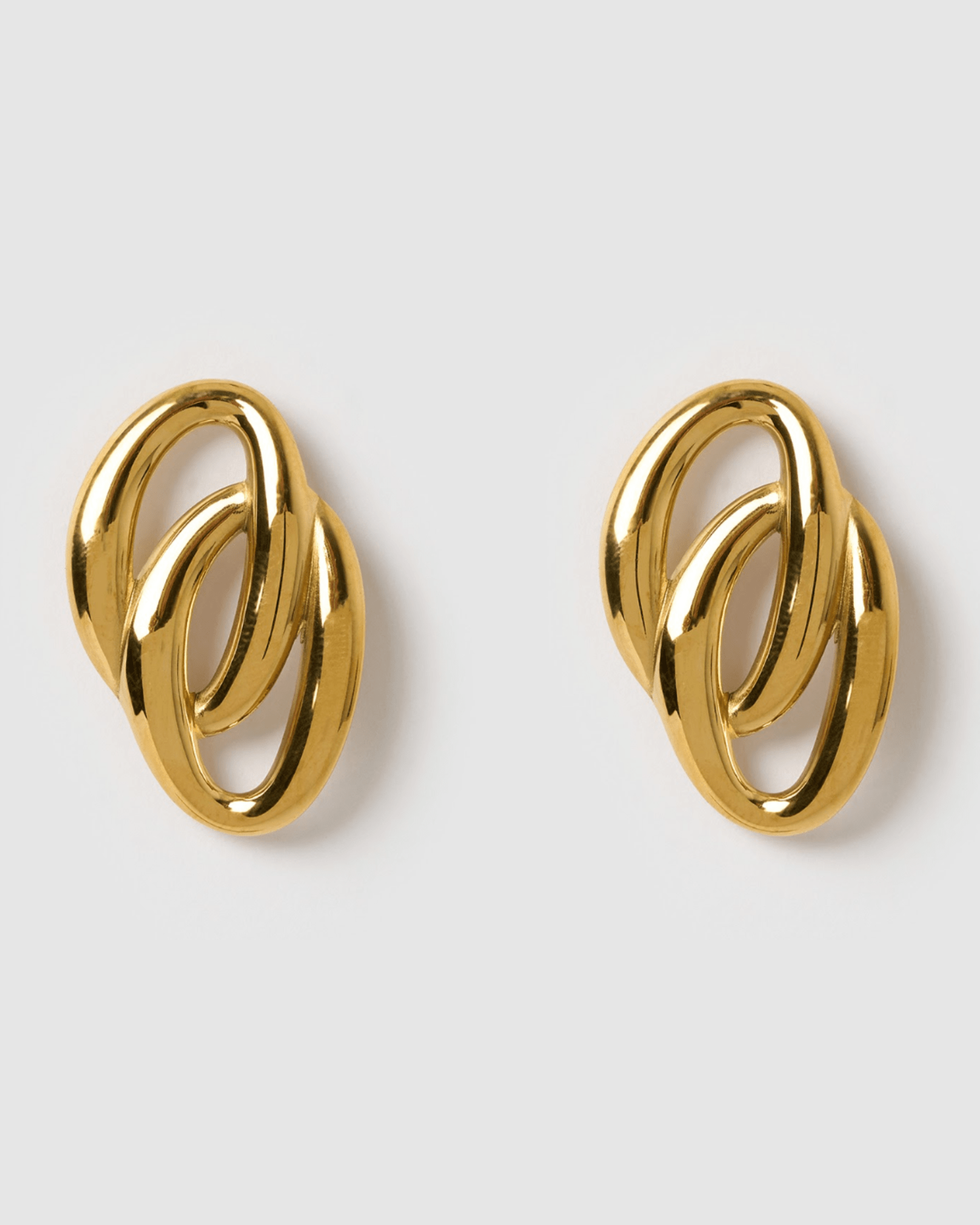 Izoa Florence Stud Earrings - 14K Gold Plated Minimalist Earrings for Women, Everyday Wear & Gift Giving