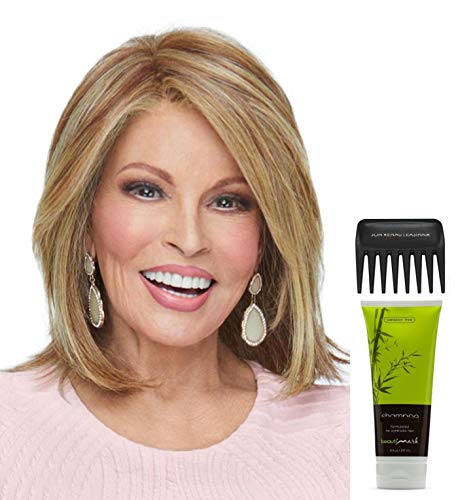 Raquel Welch Big Time Wig Bundle - 4 Items (RL10/12 Color) with Christy's Wigs Q&A Booklet, BeautiMark Synthetic Shampoo & Wide Tooth Comb - Perfect for Cosplay, Costume Parties & Everyday Styling