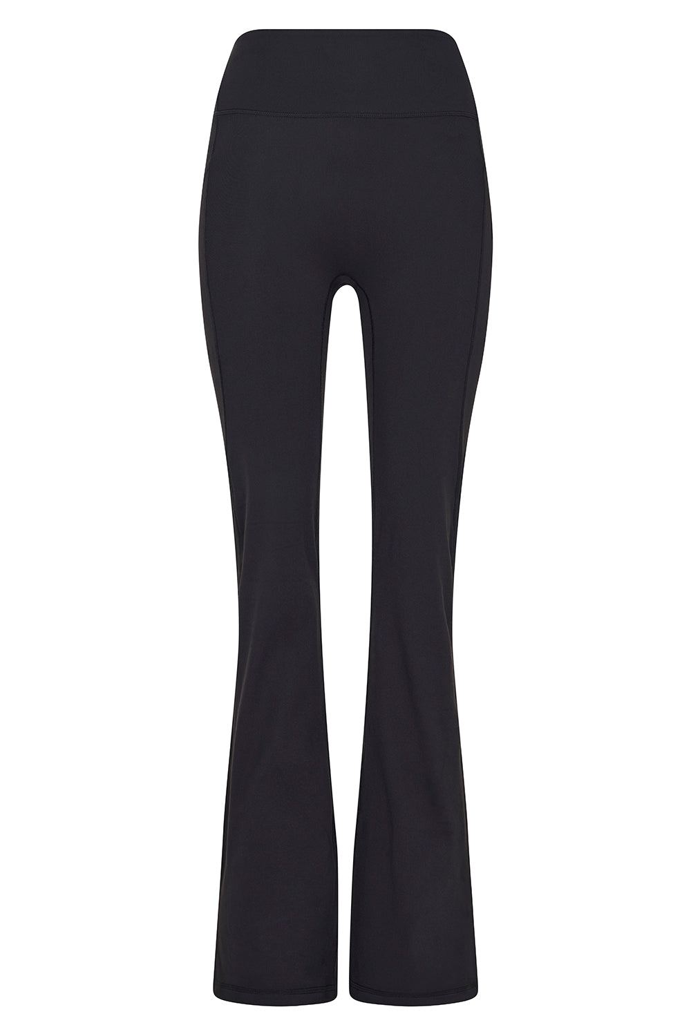 Core Pocket Base No Chafe Flare Leggings - Black - High Waist Yoga Pants for Women, Workout & Running with Anti-Chafing Design - Perfect for Gym, Lounge & Everyday Wear