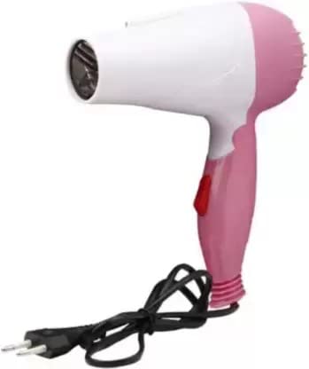 Professional 1000W Pink Hair Dryer for Women & Girls - Fast Drying, Lightweight, Salon Quality - Perfect for Home, Travel & Styling