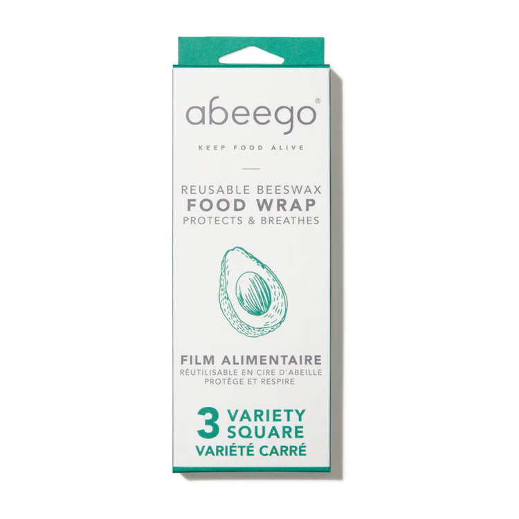 Abeego Beeswax Food Wraps - Reusable & Eco-Friendly Small, Medium & Large Sizes for Fresh Food Storage | Perfect for Sandwiches, Fruits & Leftovers