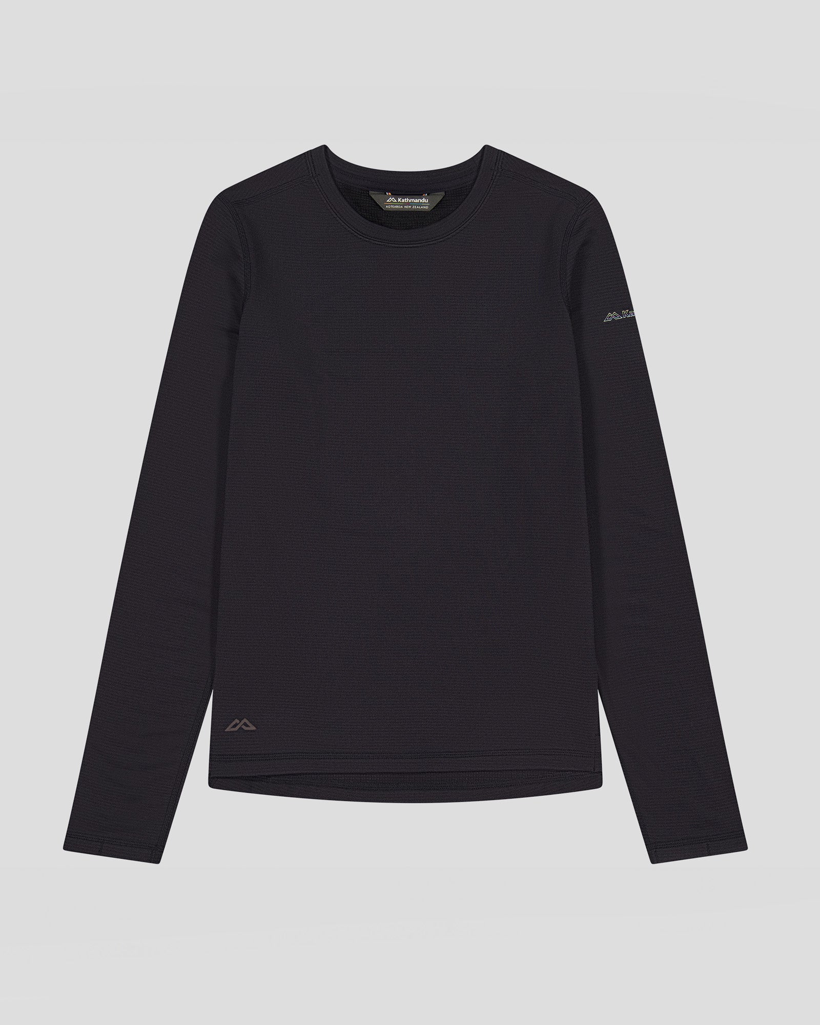 Women's Seeker Fleece Long Sleeve Thermal Top - Soft Warm Winter Shirt for Hiking & Outdoor Activities - Black Stingray Color