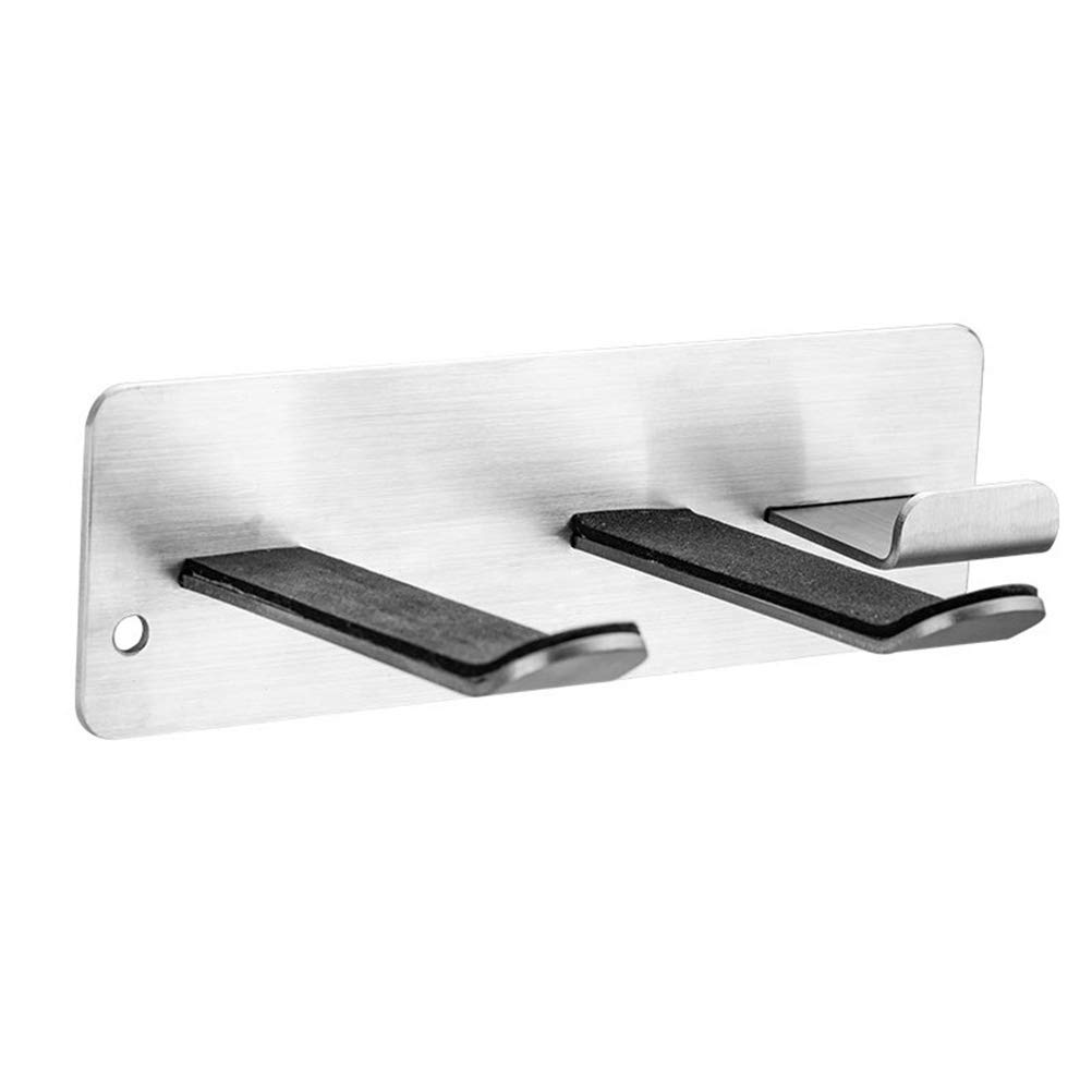 Stainless Steel Wall Mount Hair Dryer Holder - No Drilling Bathroom Organizer for Home Storage