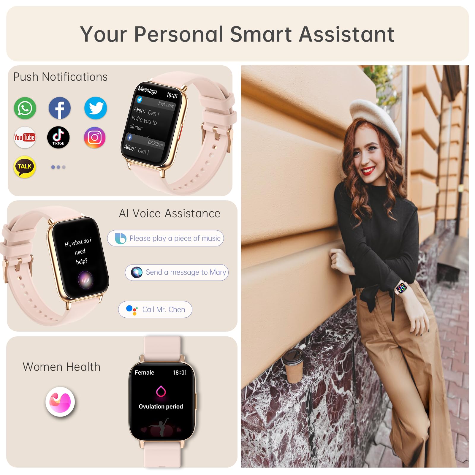 Smart Watch for Women - 1.85