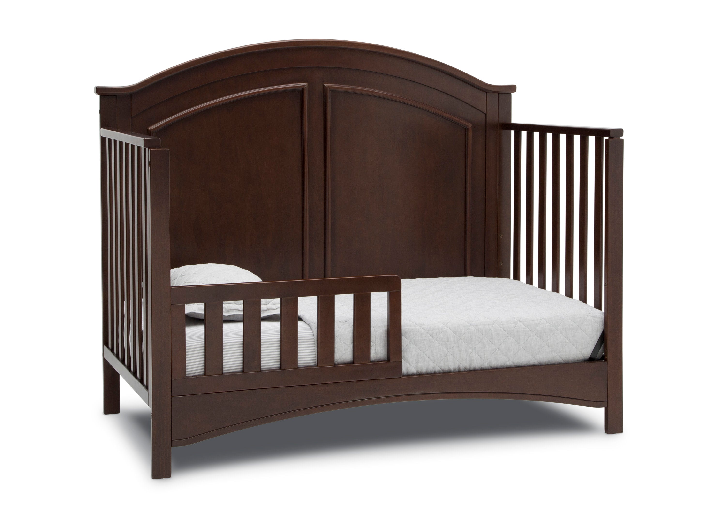 Perry 6-in-1 Convertible Baby Crib - Toddler Bed, Daybed & Full-Size Bed Frame | Safe & Durable Nursery Furniture for Newborns to Teens | Perfect for Bedrooms, Daycare & Guest Rooms