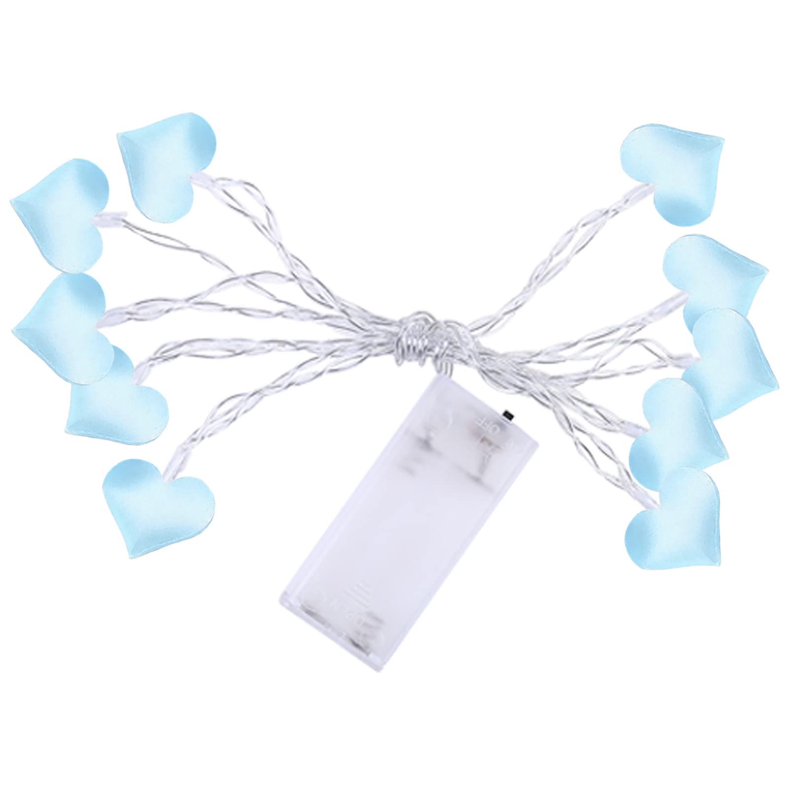 1.5m Heart String Lights - 10 LED Romantic Fabric Love Lights for Bedroom Decor, Wedding Proposal, Party & Home Decoration (Blue) - Perfect for Valentine's Day, Anniversary & Romantic Ambiance