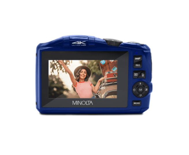 MINOLTA MND55 64MP Autofocus Digital Camera with 4K Ultra HD Video, WiFi Connectivity & Bluetooth (Blue) - Perfect for Travel Photography, Vlogging, and Outdoor Adventures