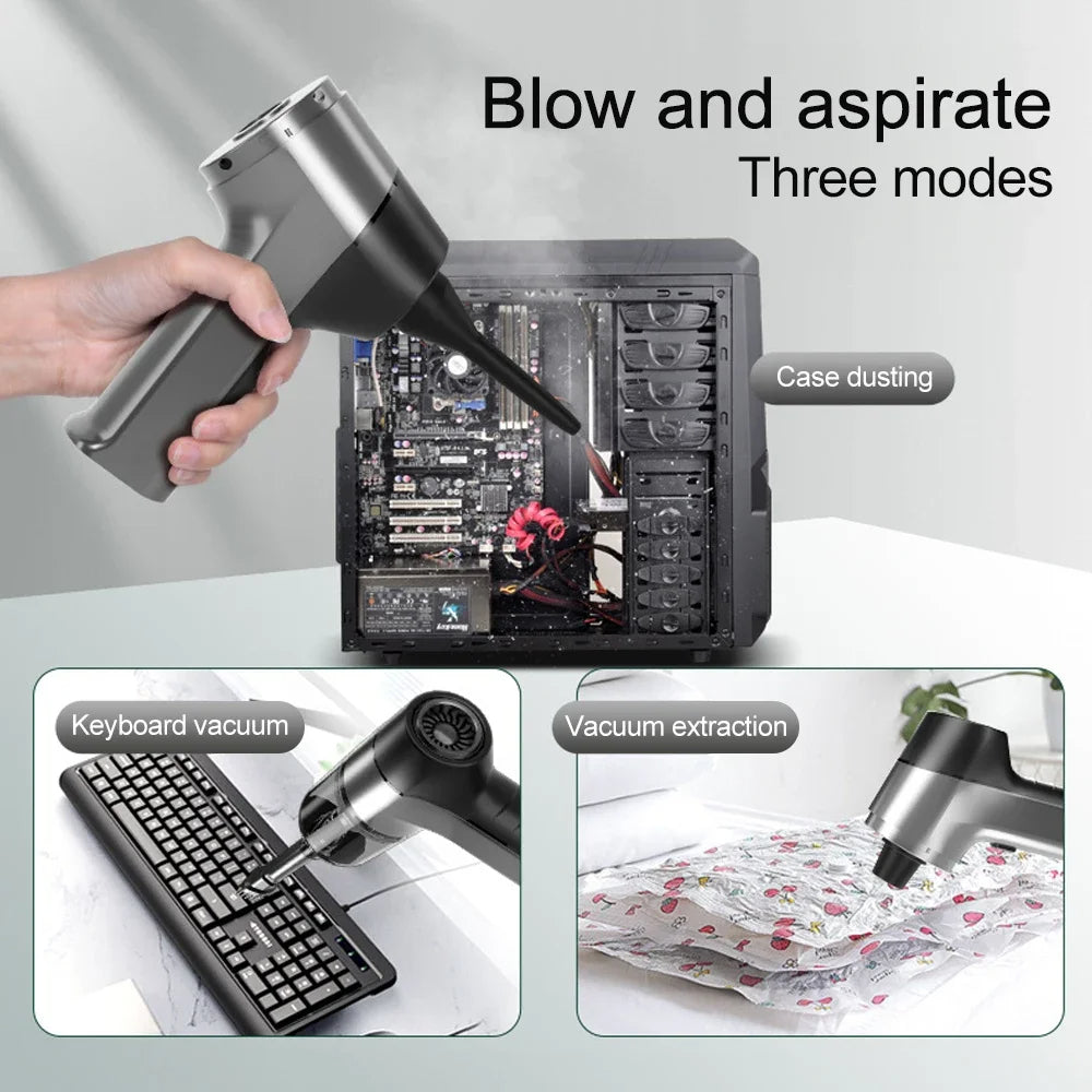 ANYCO Anymob 4-in-1 Pro Mini Handheld Vacuum Cleaner - Powerful Cordless Car Vacuum for Pet Hair, Dust, Crumbs - Compact & Lightweight for Home, Office, Car Cleaning (Black)