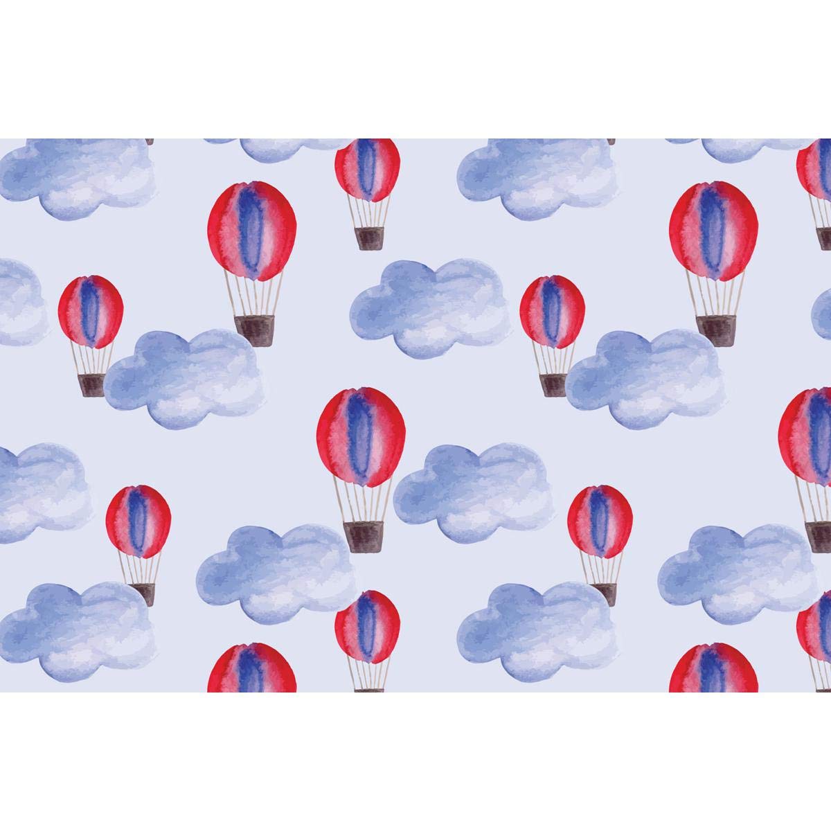ArtzFolio Watercolor Balloons & Clouds Wrapping Paper Set | 19x13 Inch (48x33 cm) Smooth Craft Paper for Gift Wrapping, Scrapbooking & DIY Projects | 2 Sheets | Perfect for Birthdays, Weddings & Party Decorations