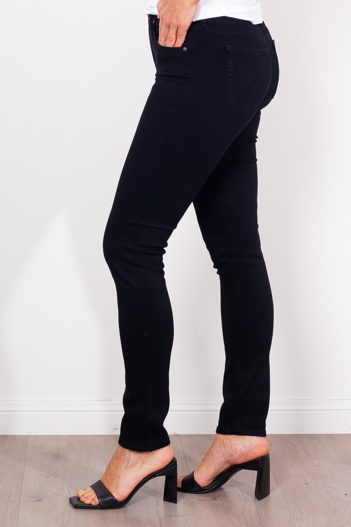 AG JEANS Prima Jean Super Black - High Waist Skinny Jeans for Women | Stretch Denim Pants | Perfect for Casual Wear, Office & Night Out