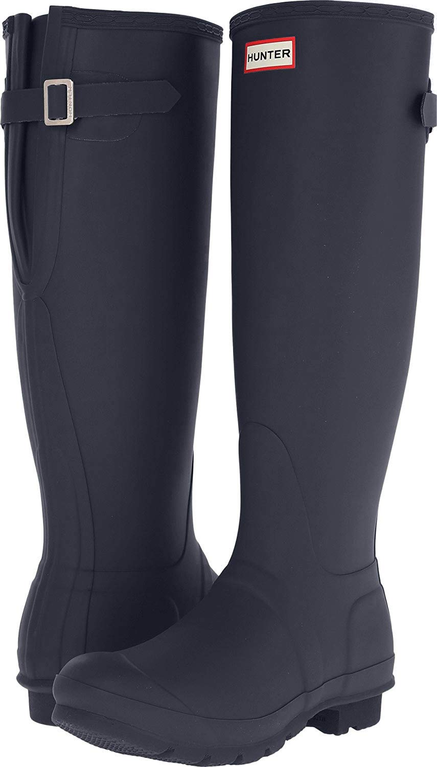 Women's Hunter Original Adjustable Back Wellington Boots - Waterproof Winter Rain Boots for Women, Comfortable Festival & Outdoor Boots for Gardening, Hiking, and Cold Weather