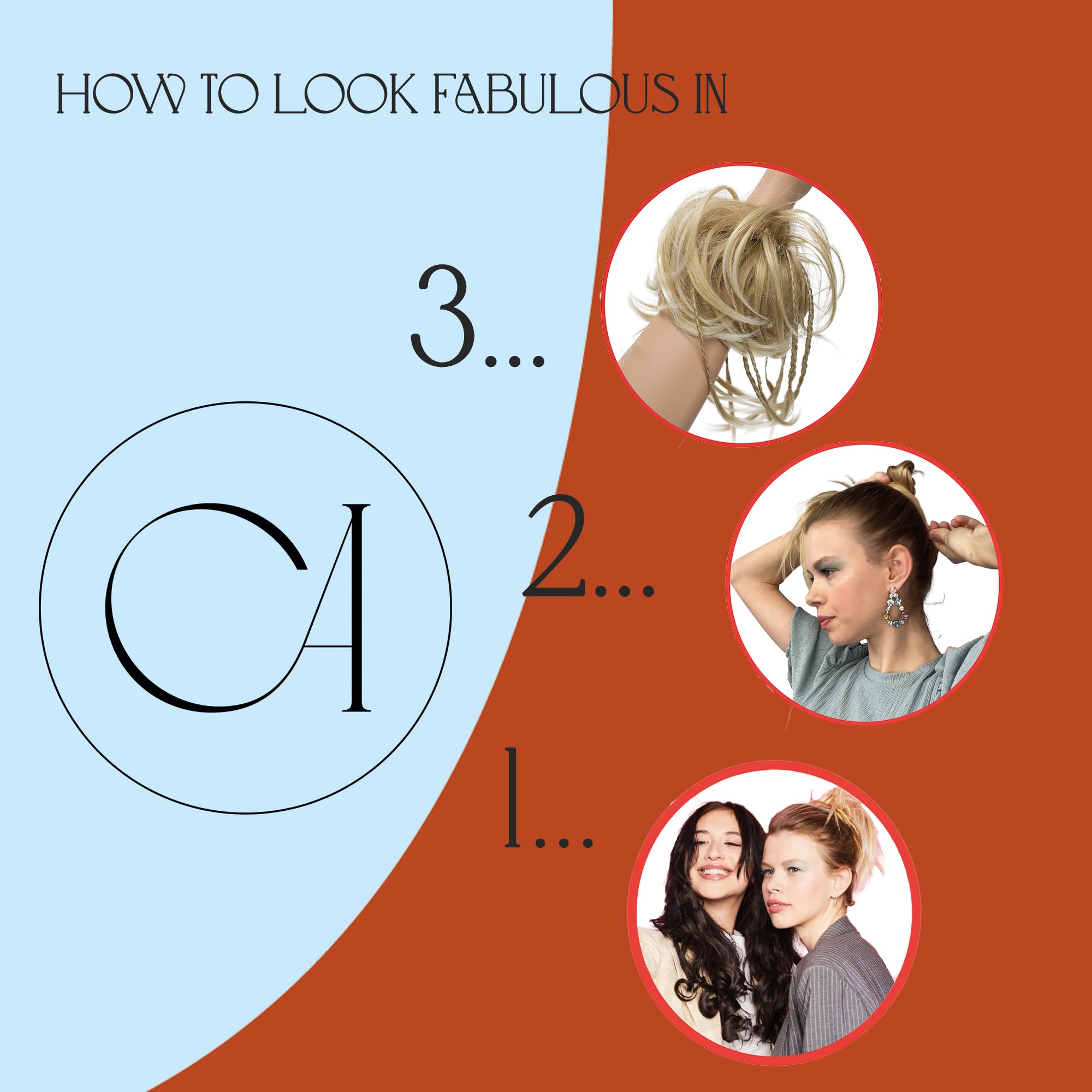 Honey Blonde #26 G12D Hair Scrunchie for Voluminous Updos & Messy Buns - Hair Accessories for Women