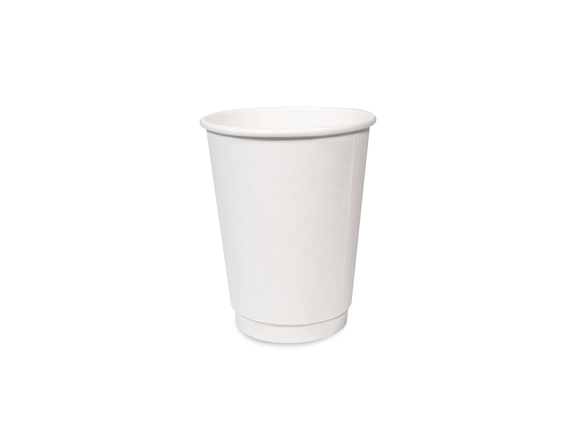12 oz White Double Wall Insulated Disposable Coffee Cups - 500 Pack, Hot & Cold Drink Containers for Coffee, Tea, Espresso, Cocoa - Perfect for Cafes, Offices, Parties, and Takeout