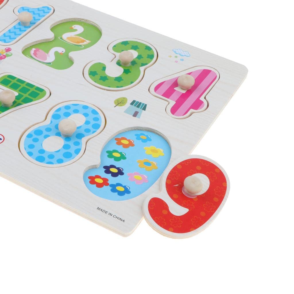 Enakshi Creations Wooden Peg Jigsaw Puzzle - Educational Number Learning Toy for Toddlers & Preschool Kids | Safe & Durable Wooden Baby Gift | Perfect for Early Childhood Development & Montessori Learning