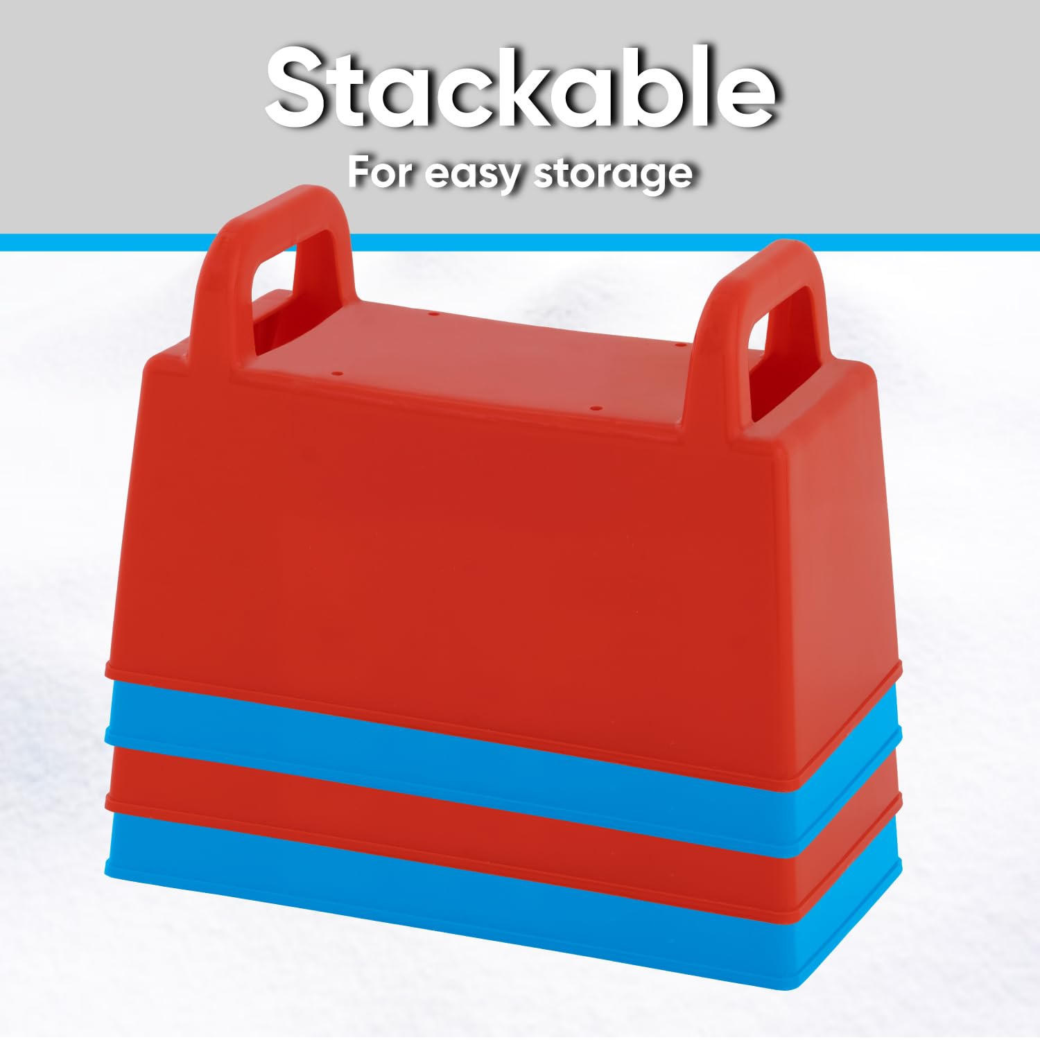 Superio Snow Brick Maker Kit - Build Igloos, Forts & Snow Blocks - Outdoor Winter & Sand Castle Toys for Kids & Adults - Perfect for Snow Play, Beach & Sandbox Activities (Blue, 2-Pack)