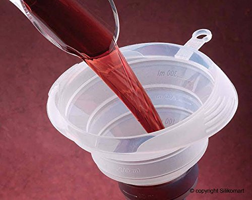 Silikomart Silicone Pratika Collection Collapsible Funnel - Premium Kitchen Baking Tool for Liquids, Powder & Spices | Perfect for Home Cooking, Bartending & DIY Projects