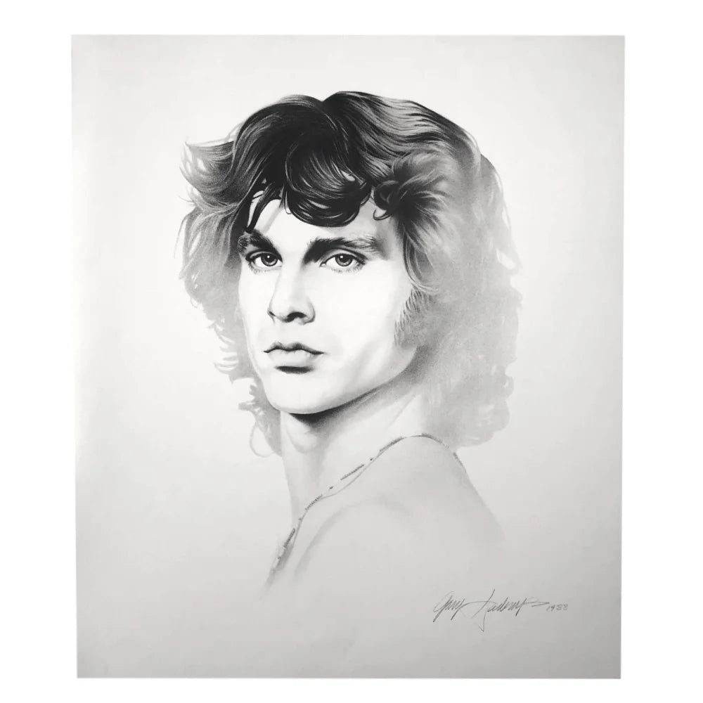 Jim Morrison 20x24 Signed Lithograph by Gary Saderup - The Doors Collector's Art Print for Music Fans & Home Decor