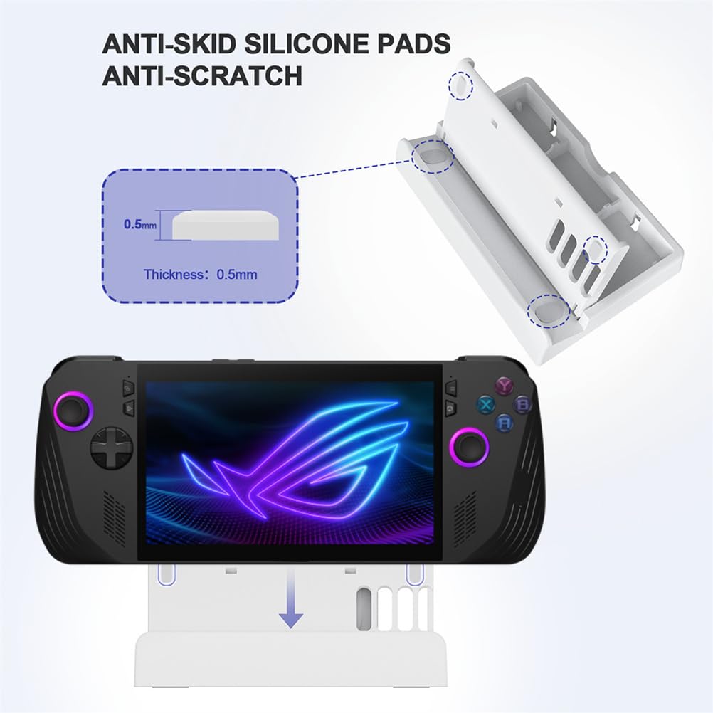 ROG Ally X Gaming Console Stand - Adjustable Desktop Holder for Steam Deck, Nintendo Switch & Switch OLED - Perfect for Gaming Setup & Desk Organization