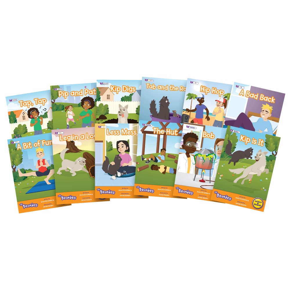 Beanstalk Books: The Beanies Hi Lo Diversity Decodables - 12 Book Set for Phase 2 Reading | Perfect for Struggling Readers & Diverse Classroom Libraries