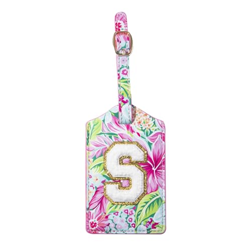 Floral Leather+white Letter
