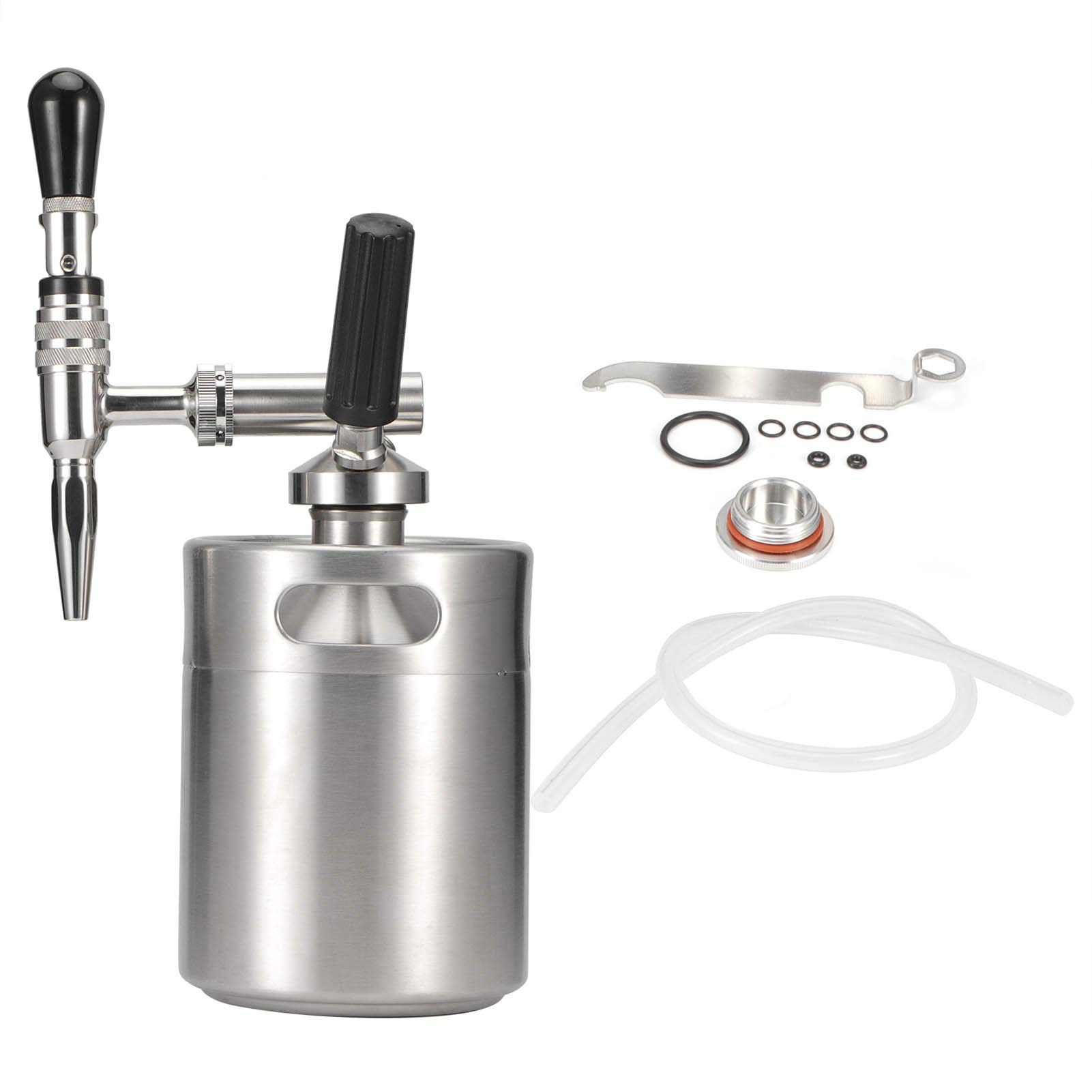 Fybida 2L Stainless Steel Nitro Cold Brew Coffee Maker - Easy to Clean, Food Grade, Portable Keg for Home Brewing, Picnics, BBQs & Outdoor Adventures