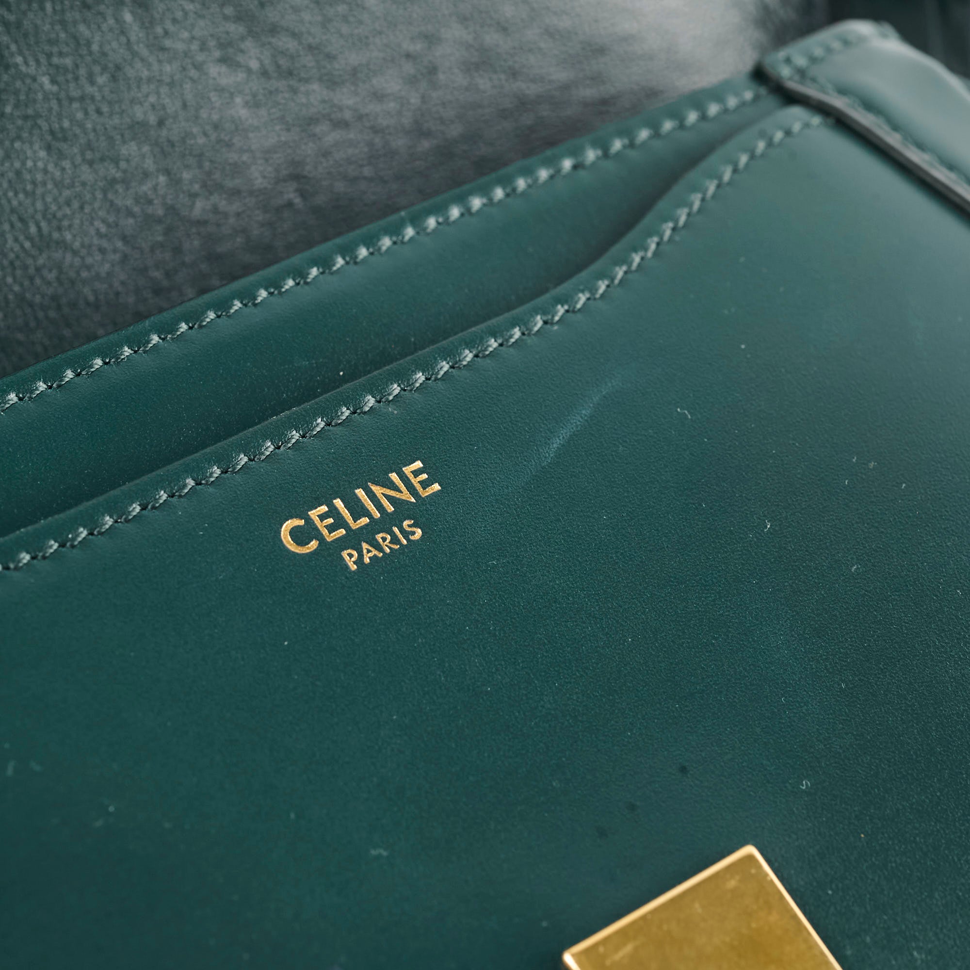 Celine Small Besace Bag in Green | Luxury Crossbody Handbag for Women | Perfect for Everyday Use, Work & Travel