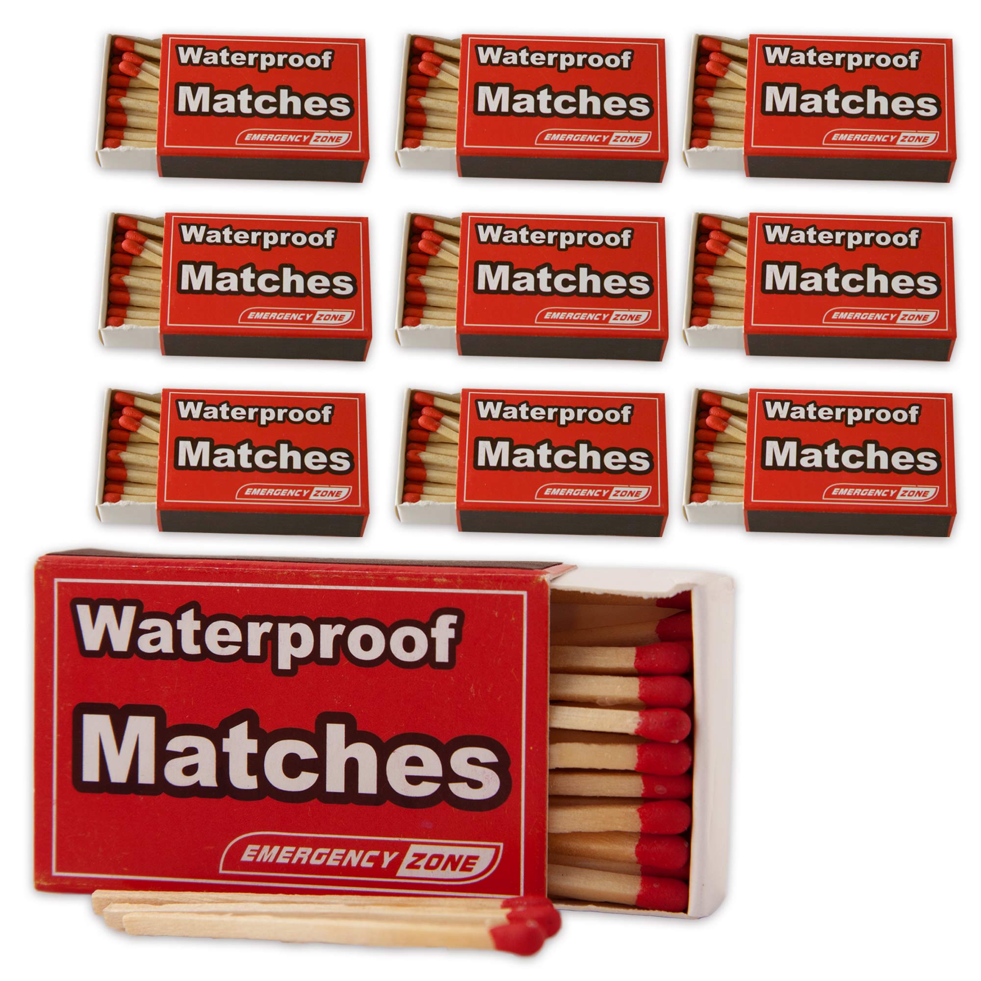 Waterproof & Stormproof Matches - All-Weather Survival Matches for Camping, Hiking, Emergency Kits & Outdoor Adventures