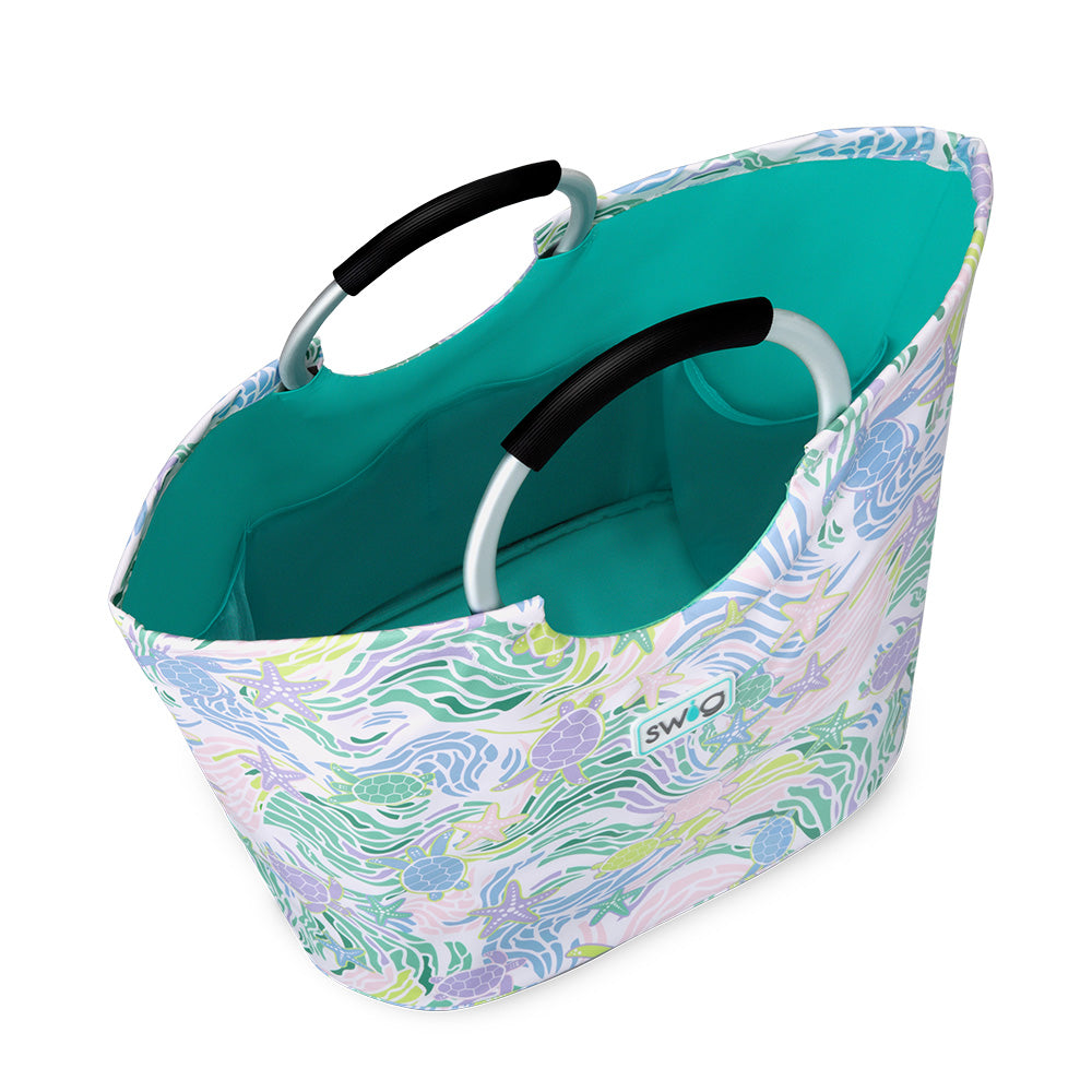 Sea Swirl Loopi Tote Bag - Waterproof Beach Bag with Adjustable Strap for Women, Perfect for Pool, Travel & Shopping | Trendy Summer Accessory